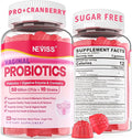 Vaginal Probiotics Gummies for Women PH Balance Odor Control with Prebiotics Cranberry D-Mannose Promotes Feminine Healthy Vaginal Flora Urinary Tract Yeast Digestive Support Sugar Free60Cts