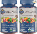 Garden of Life Organics Men 40+ Gummy Vitamins - Berry - Certified Organic Non-GMO Vegan Kosher Complete Multi - Methyl B12 C &amp D3 - Gluten Soy &amp Dairy Free 120 Real Fruit Gummies (Pack