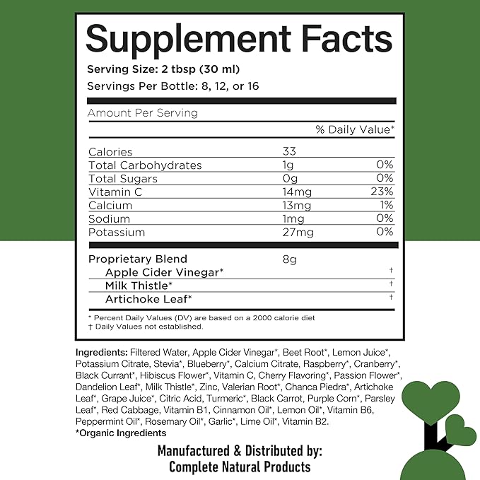 Liver Complete 16oz Support Liquid – Milk Thistle Chanca Piedra &amp Dandelion Root – Herbal Cleanse Supplement – Non-GMO Organic Ingredients