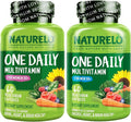 NATURELO One Daily Multivitamin for Men 50+ 60 Capsules and One Daily Multivitamin for Women 50+ (Iron Free) 60 Capsules Bundle - 2 Month Supply