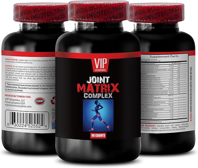 Joint Support Supplement - Joint Support Supplement for Men Vitamins Complete Alfalfa Powder Bone Strength B-2 Chromium L-Histidine MSM Joint Ease Capsules Yucca Extract 2Bot