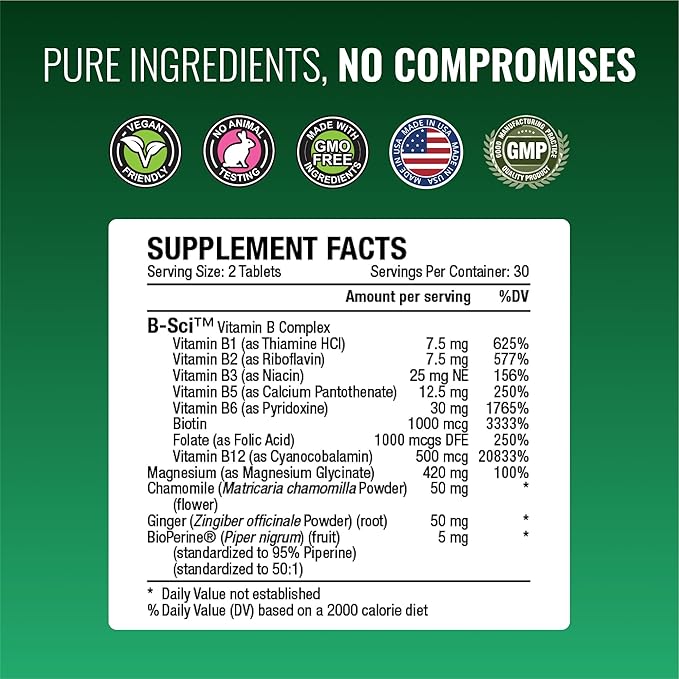Approved Science Cramprin - High Absorption Magnesium Vitamin B Complex BioPerine - Muscle Cramps - 3 Month Supply - 180 Tablets - Vegan