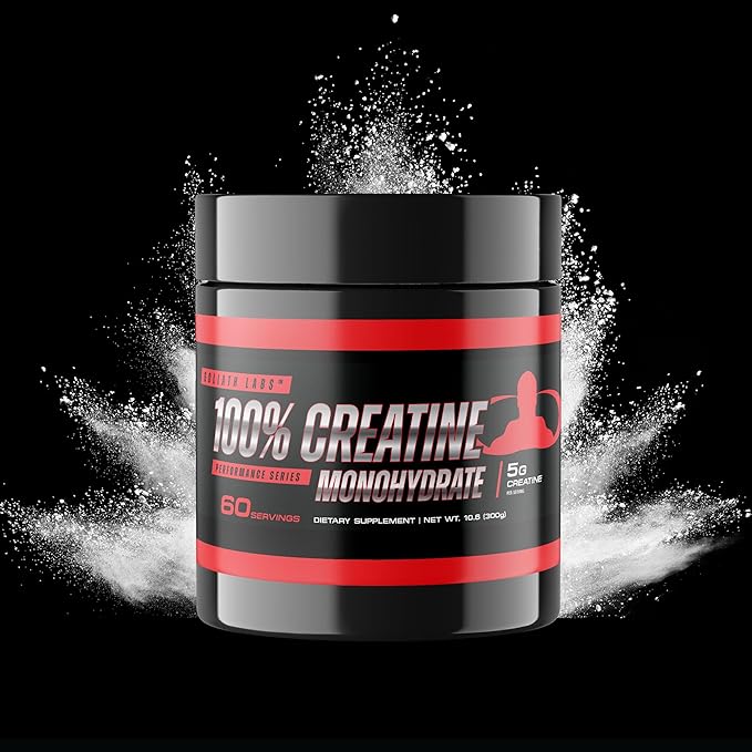 Goliath Labs Pure Creatine Monohydrate Powder - 300g Unflavored Micronized Creatine for Strength Power Muscle Support &amp Endurance - 60 Servings - Fitness Supplement for Men &amp Women