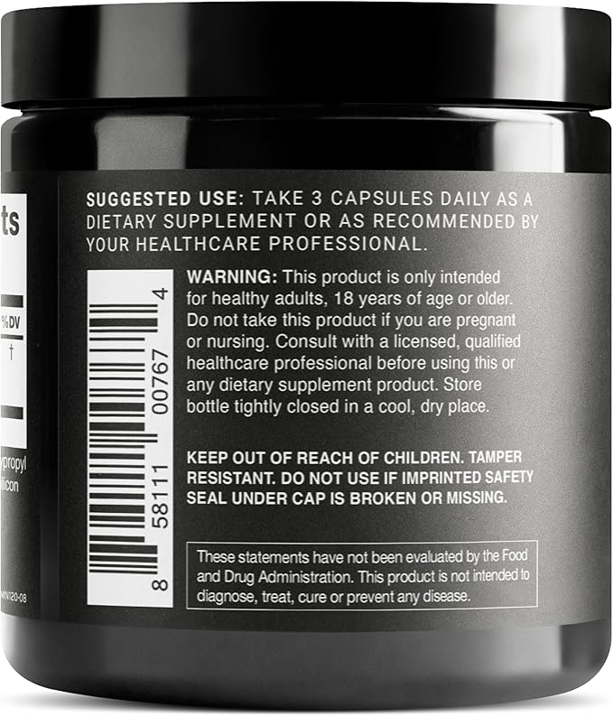 Toniiq Lion’s Mane - Ultra High Potency 10:1 Extract with 30% Polysaccharides - Highly Concentrated &amp Bioactive - Third-Party Lab Tested - 120 Capsules