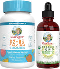MaryRuth's Vitamin K2+D3 Gummies (Peach Mango &amp Apricot) &amp USDA Organic Probiotic Drops | Clean Label Project Verified® | Vitamins for Joint Support &amp Overall Health | Vegan Non-GMO Glu