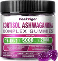 8000mg Ashwagandha Gummies 2000mg Magnesium Complex 17-IN-1 Ashwagandha Supplements Anxiety Gummies for Women and Men with Vitamin D3 K2 &amp CoQ10 &amp Curcumin &amp maca root120 Gummies