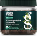 Gaia Herbs Organic Ashwagandha Gummies - Stress Support* - Made with Cinnamon &amp Ginger - Gluten Free &amp Vegan - 81 Count (27 Servings)