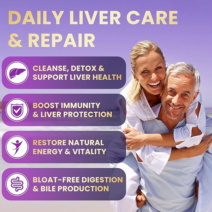 28-in-1 Liver Cleanse Detox &amp Repair - 1500mg Liver Health Support with Milk Thistle Dandelion Root Artichoke Extract and 20+ Herbal Liver Support Supplements - Made in USA - 60 Capsules