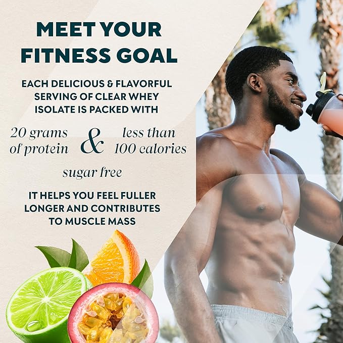 Myprotein Clear Whey Isolate Protein Powder 20 Servings (1.1lbs) Fruity Mike and IKE Caribbean Punch Drink Mix 20g Protein per Serving Daily Drink for Superior Performance