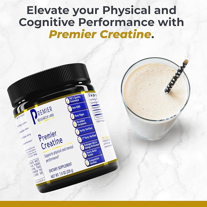 Premier Research Labs Premier Creatine - Creatine Monohydrate Powder Creatine Powder for Men Women Vegetarians Unflavored Vegan Friendly Formula - 7.8 oz (40 Servings)