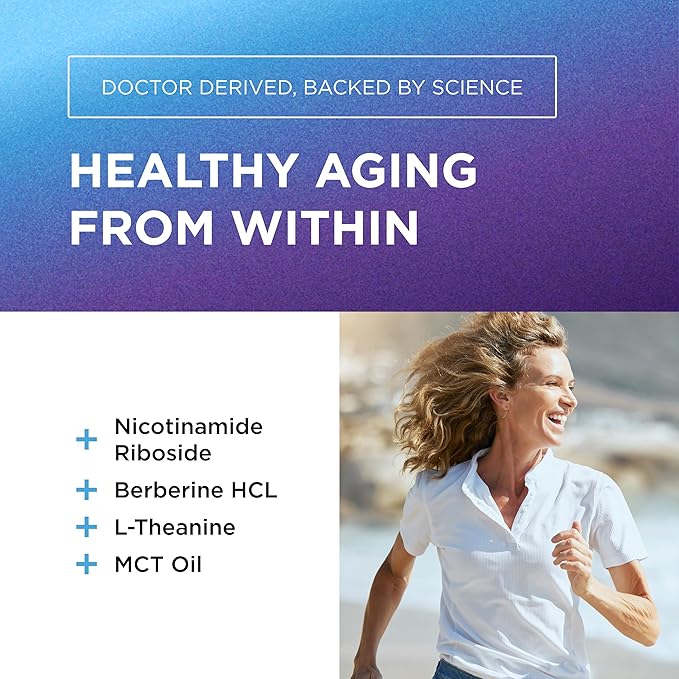 DR. EMIL NUTRITION NAD+ Boost - Nicotinamide Riboside Supplement for Longevity Healthy Aging &amp Cellular Regeneration - NAD Supplement with with Berberine L-Theanine &amp Niacin - 30-Day Supply