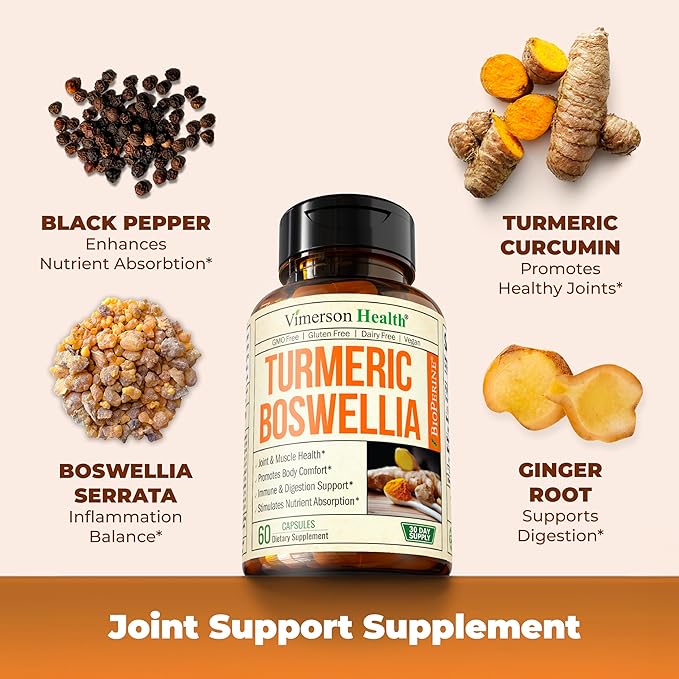 Vegan Glucosamine Chondroitin MSM &amp Turmeric Boswellia – Advanced Joint Comfort &amp Mobility Support Bundle for Active Lifestyles