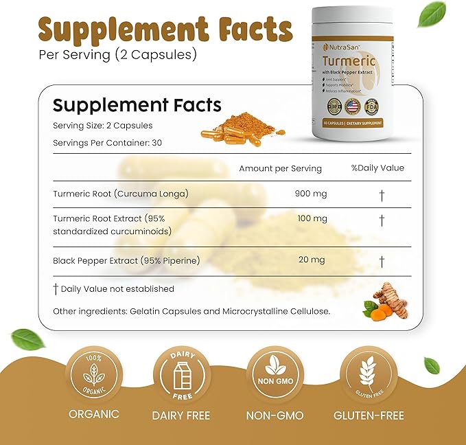 Ashwagandha 600mg Capsules &amp Turmeric Curcumin Bundle – Ashwagandha Root Extract with Black Pepper with Turmeric 900mg Curcuminoids Capsules
