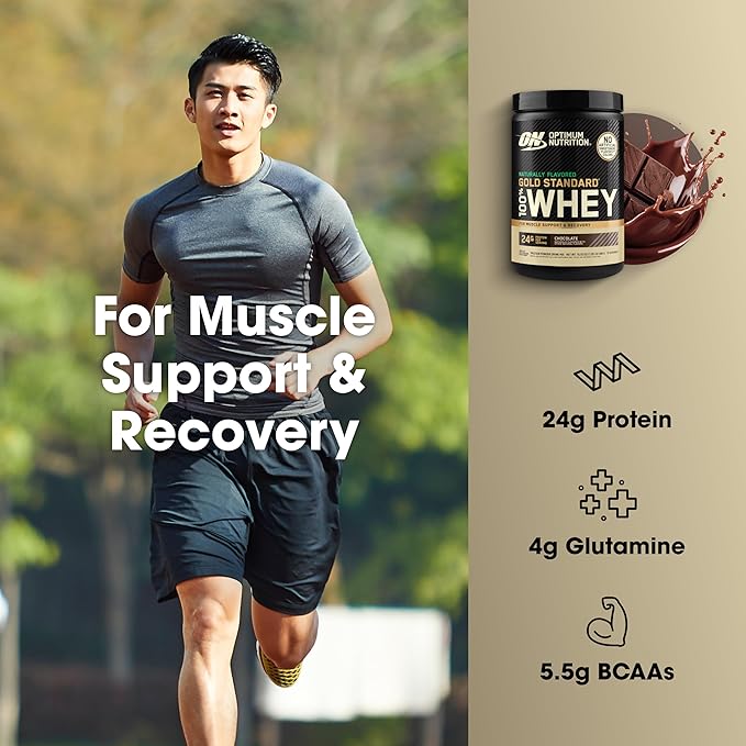 Optimum Nutrition Gold Standard 100% Whey Protein Powder Naturally Flavored Chocolate 15 Servings (Packaging May Vary)