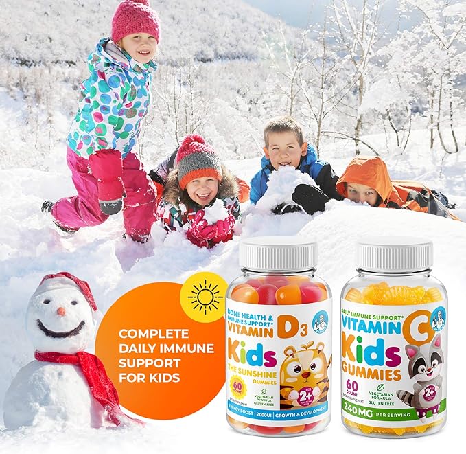 DR. MORITZ Vitamin C Gummies for Kids &amp Adults 240 mg - Immune Support Low-Sugar Chewable Vitamins for Toddlers - Vegetarian Gelatin-Free Children's Dietary Supplement (Citrus Flavor) (120 Count)