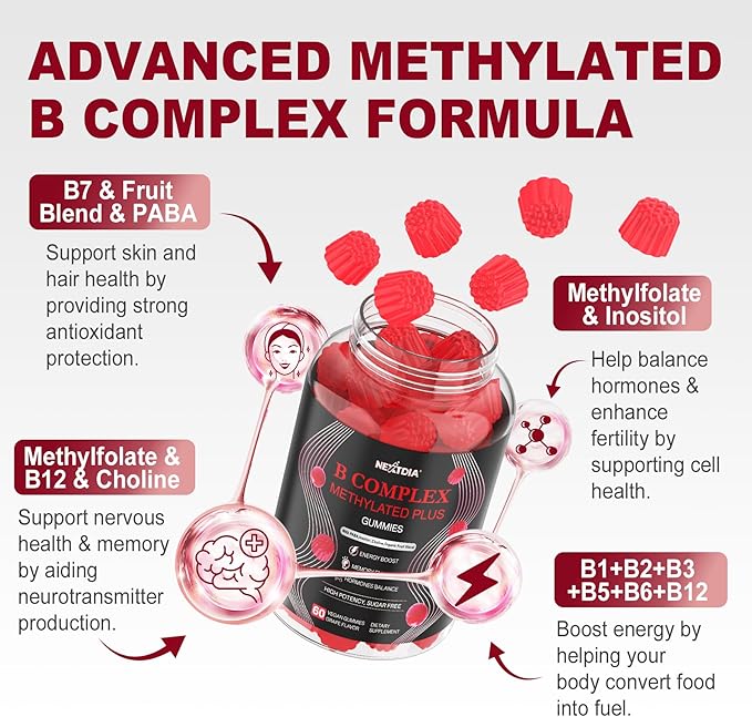 Melatonin Free Natural Sleep Gummies for Adults + Vitamin B Complex Gummies for Women