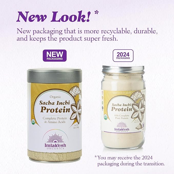 Imlakesh Organics Sacha Inchi Protein Powder (12oz Metal Jar)