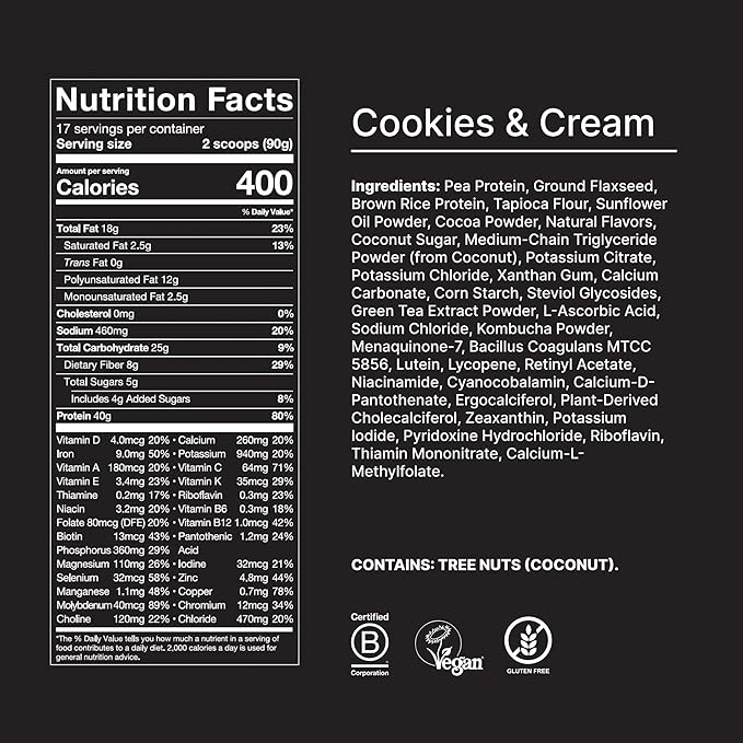 Huel Black Edition Bundle | Cookies and Cream 40g Vegan Protein Powder + Shaker Bottle | Nutritionally Complete Meal | 27 Vitamins and Minerals Gluten Free | Lockable Lid to Avoid Spills | BPA Free