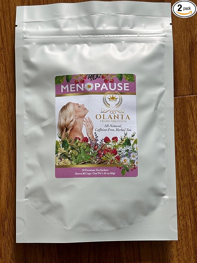 Menopause Tea - Post Menopause Supplements for Women Herbal Menopause Tea Vitamins to Support When hot Flashes with Ashwagandha - 40 Premium Tea Sachets