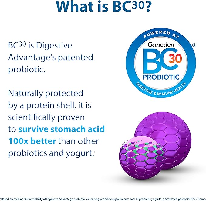 Digestive Advantage 96 Capsules Intensive Bowel Support Probiotic Supplement and Daily Probiotic Capsule 80 Capsules Survives