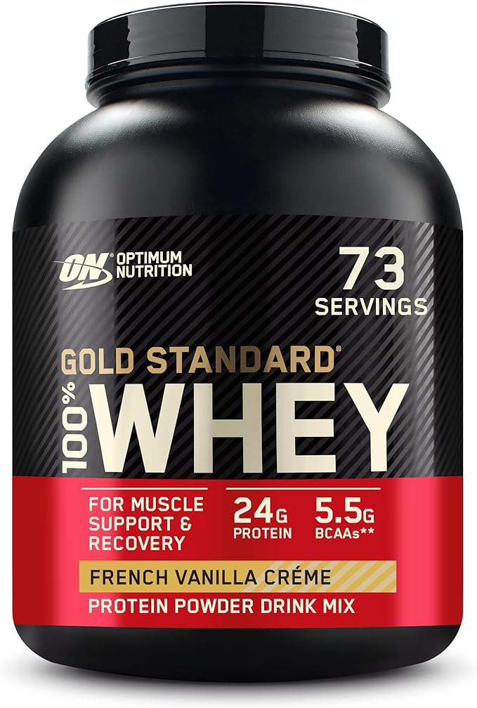 Optimum Nutrition Gold Standard 100% Whey Protein Powder French Vanilla Crème 5 Pound (Packaging May Vary)