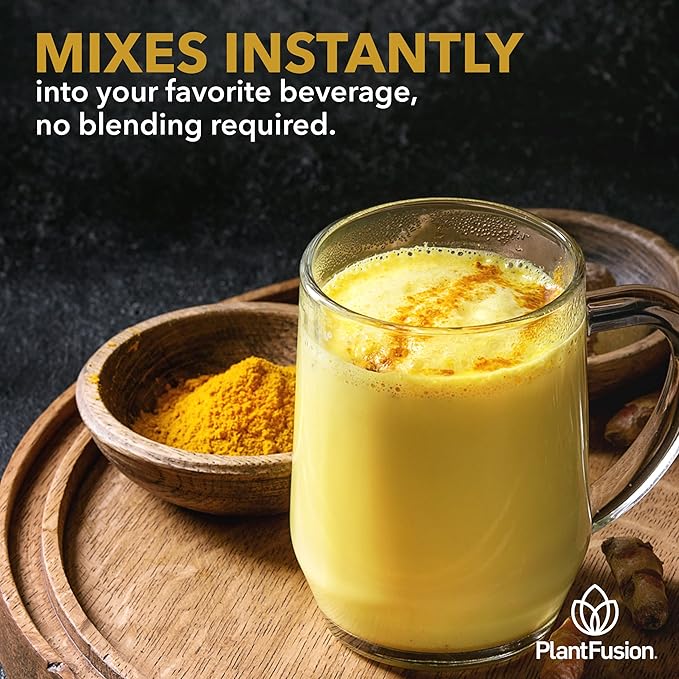 PlantFusion Turmeric and Ginger Drink Mix - Fermented Whole Food Nutrition Herbal Supplement Powder with Curcuminoids - USDA Certified Organic Non-GMO Vegan Gluten-Free 4.76 oz 30 Servings