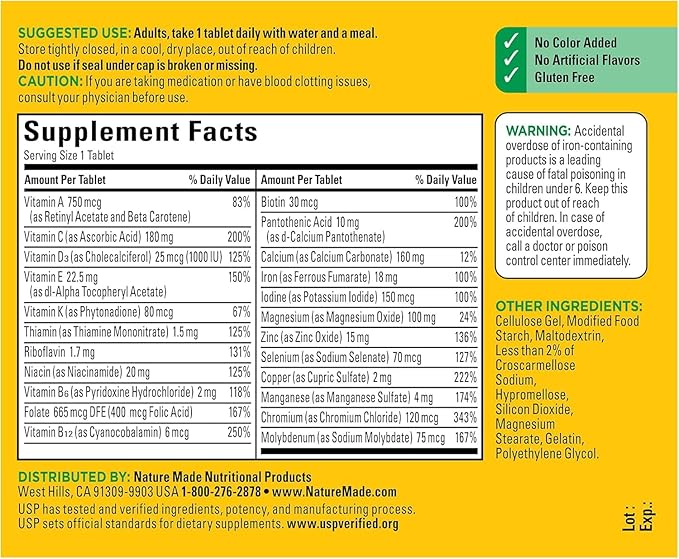 Nature Made Multi Complete Tablets - 130 ct Pack of 2