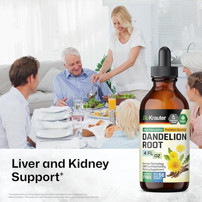 BIO KRAUTER Dandelion Tincture 4 Fl. Oz. &amp Milk Thistle Tincture Fl. Oz.