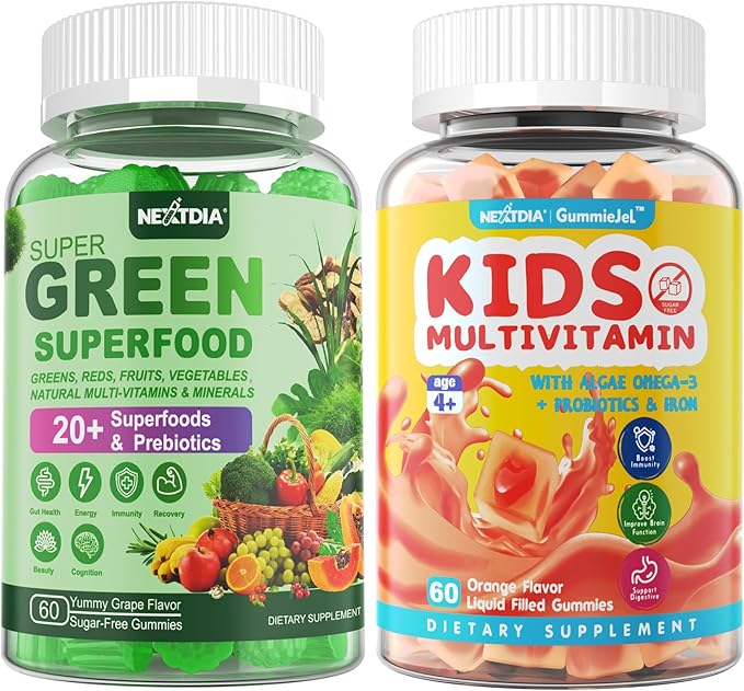 Kids Multivitamin Gummies + Super Greens Gummies