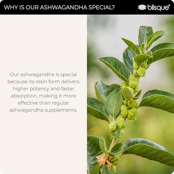 Blisque - Extremely Bitter Organic Ashwagandha Paste | This is a Paste that Needs to be Scooped with a Spoon. These are NOT Capsules. | Very Bitter | 60 Grams | Contains Glycerin