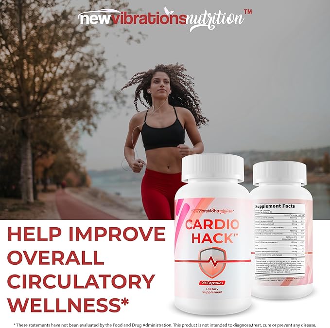Cardio Hack - Our Best Healthy Pressure Pills To Increase BloodFlow &amp Circulatory Health - Poor Circulation Supplements - Circulation Supplement Cardio Care Formula For Heart Vein &amp Pressure