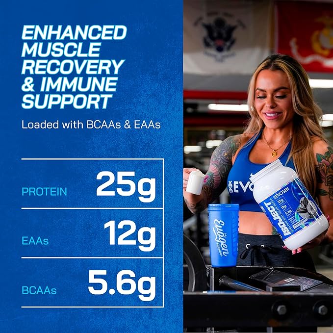 Evogen Isoject - Whey Protein Isolate | Ultra-Pure Whey Protein Powder with Ignitor Enzymes BCAAs and EAAs | Enhanced Absorption &amp Recovery | Cookies and Cream | 25 Servings