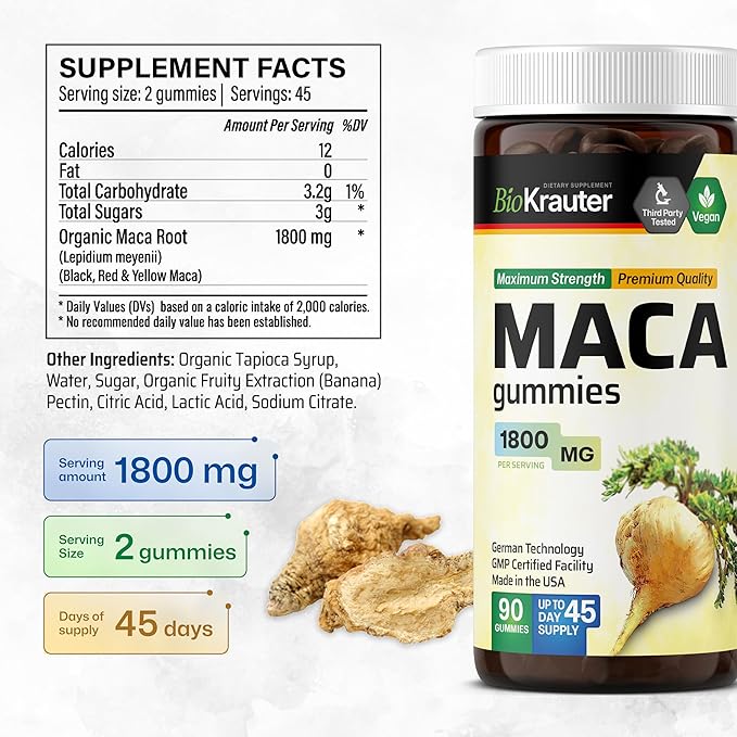 Turmeric Ginger Tincture 4 Fl. Oz. &amp Maca 90 Gummies.