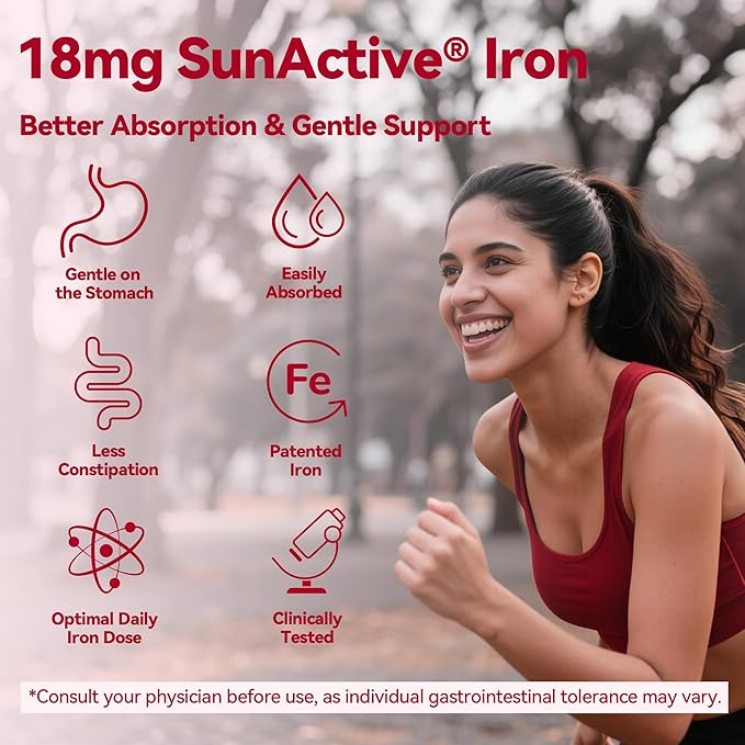 Iron Supplement for Women and Bladder Control Supplements for Women Bundle