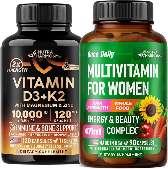NUTRAHARMONY Vitamin D3 K2 &amp Multivitamins for Women Capsules
