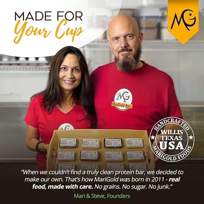 MariGold High Protein Coffee - Iced Purist Flavor | 22g Grass-Fed Whey Isolate Protein 2 Shots Organic Espresso Non-GMO 108 Calories 1 Net Carb | 1 Lb Bag - 15 Servings