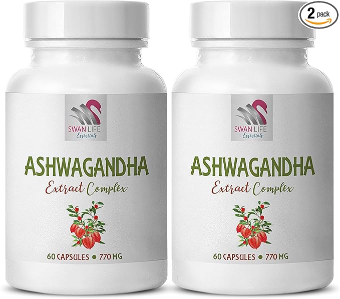 ASHWAGANDHA SUPPLEMENT - Ashwagandha Capsules General Wellness Rhodiola Rosea Blend Maca Root Extract Capsules Panax Ginseng Herbal Blend Ashwagandha Daily Support Holy Basil 2Bot
