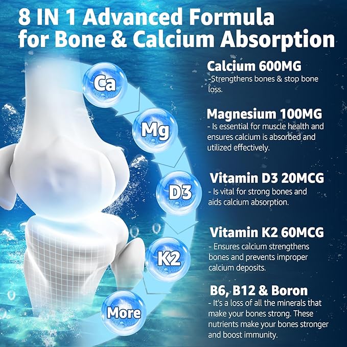 Calcium Gummies 600mg - Calcium Supplement for Women Ocean Algae Calcium | Vitamin D3 K2 Magnesium | for Bone Strength Muscle &amp Immnue | Sustainably Sourced Algae Calcium 70+ Mineral Vegan2
