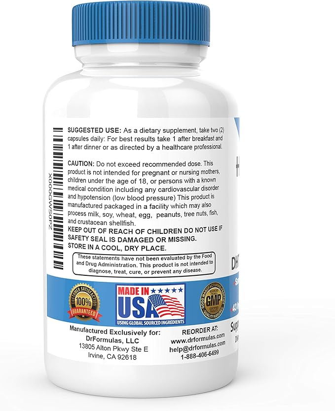 DrFormulas HairOmega DHT Blocker Biotin 5000 mcg Vitamins for Hair Growth Supplement | Hair Loss Pills for Women and Men 30 Day Supply