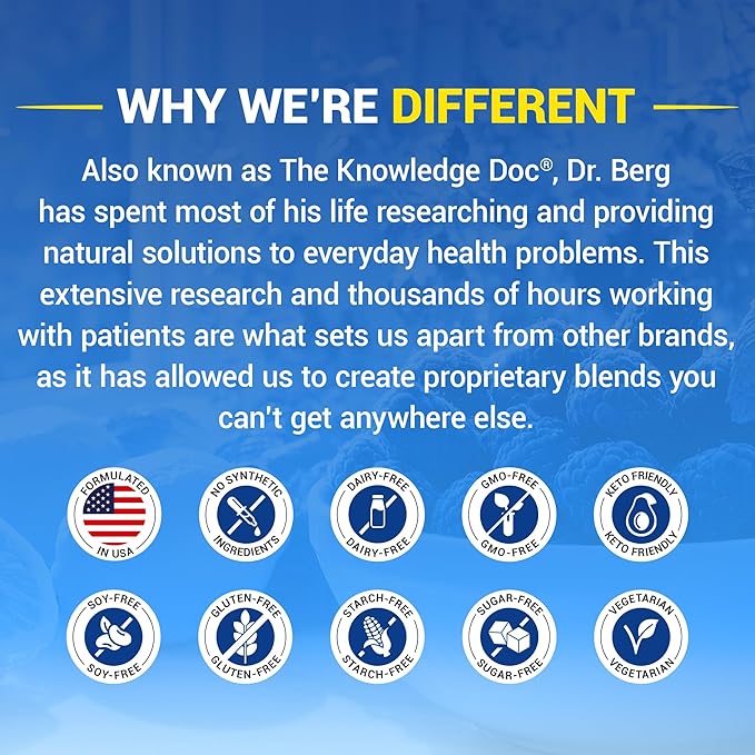 Dr. Berg Magnesium Glycinate Powder for Sleep Relaxation &amp Stress Relief - Now Includes Vitamin D3 &amp Zinc - Delicious Raspberry &amp Lemon Flavor (50 Servings) Magnesium Powder - Magnesium