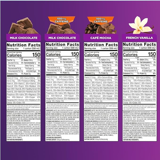 Ensure Max Protein Nutrition ShakesVariety PackWith 30g of Protein1g SugarNutrients to Support Immune System HealthHigh-Protein Shake11 fl ozLiquid(Pack of 16)