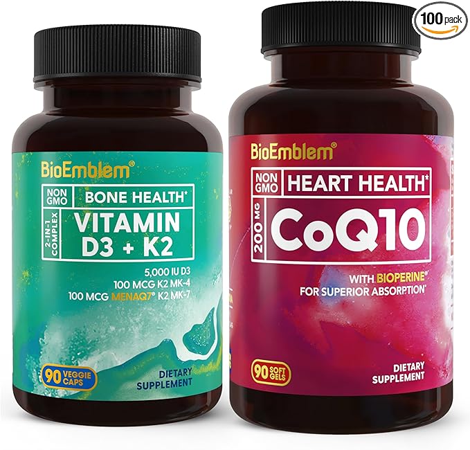 BioEmblem Vitamin D3 K2 Capsules CoQ10