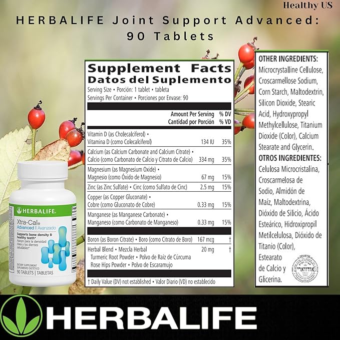 Herbalife Xtra-Cal Advanced: Tablets with Vitamin D and Minerals Rich in Calcium (90 Tablets)
