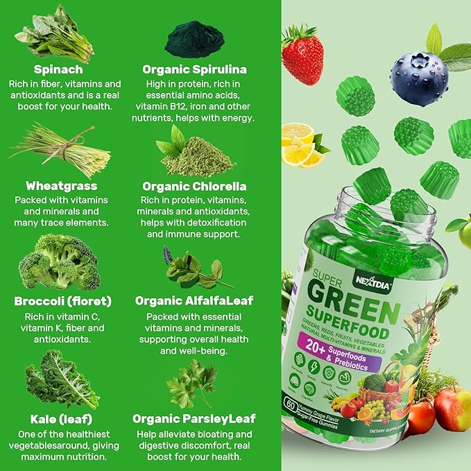 Super Greens Gummies + Iron Bisglycinate 26mg Filled Gummies