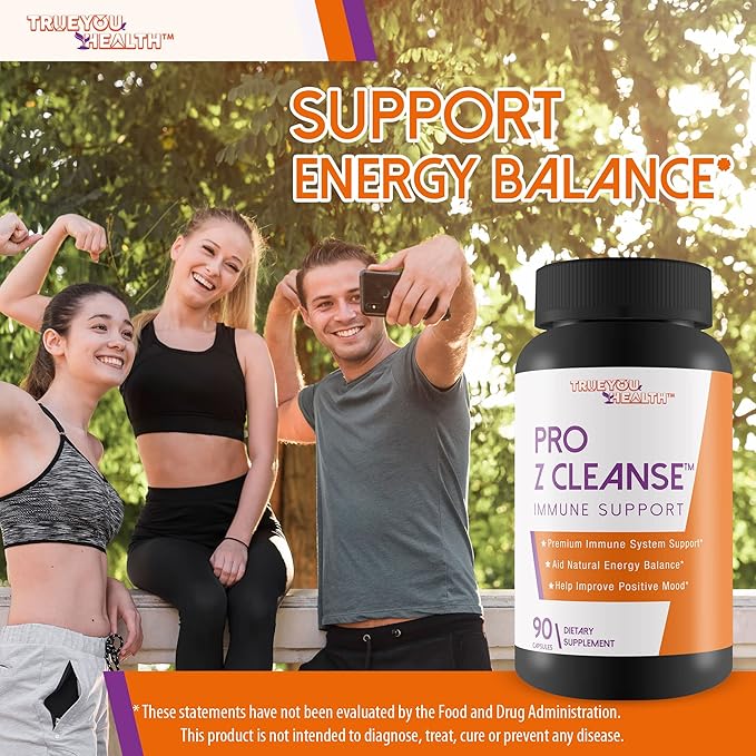 Pro Z Cleanse - Premium Immune System Support with Immune Boosting Vitamin C Zinc Vitamin D 5000 IU Ginger &amp Turmeric Curcumin - Immune Support Supplement for Women &amp Men - Aid Immune Heal