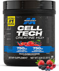 MuscleTech Cell-Tech Creactor - Creatine HCl Formula - Muscle Builder for Men &amp Women - Creatine HCl + Free-Acid Creatine Supplements - Fruit Punch Extreme 120 Servings