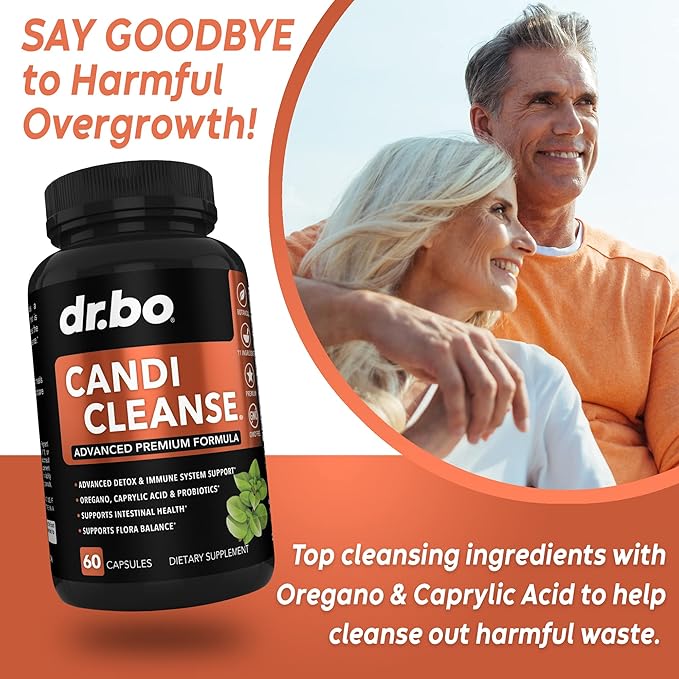 Multi Collagen Peptides &amp Candida Cleanse - Type I II III V &amp X Multi Collagen Skin Hair &amp Nails - Extra Strength Probiotic Complex Cleanser Natural Oral Herbal Oregano &amp Capryl
