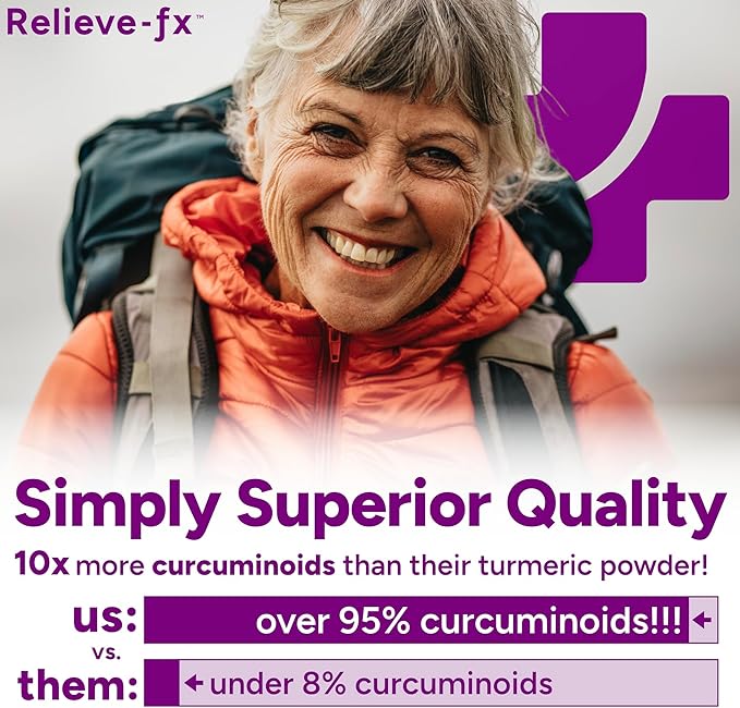 PPO Lab® Relieve-fx™ DLPA Boswellia Turmeric Ginger Supplement for Inflammation Health Heart Gut Cramps Joint Stress Relief Factors as Curcumin Boswellic Acid Black Pepper Extract 90 Capsules