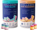 Nourished Collagen Beauty Bundle – Skin Glow &amp Skin Lift with Ovoderm® Egg Membrane Complex Vitamin C Niacinamide Zinc &amp Selenium – Hair Skin Nail Support – 30 Capsules Each (2 Pack)