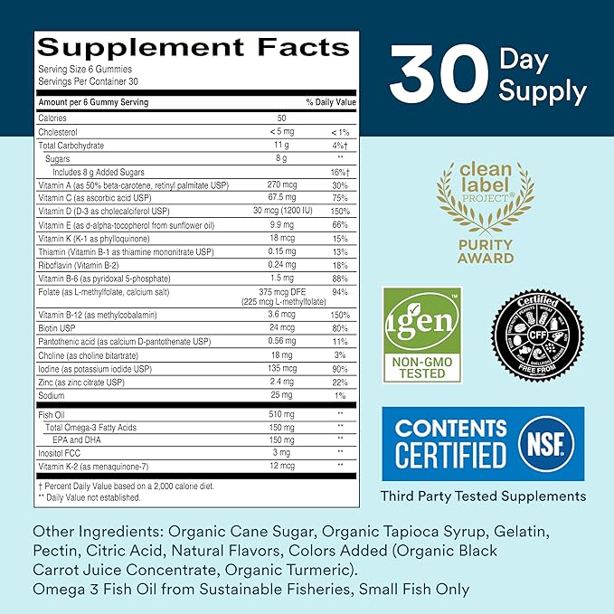 SmartyPants Adult Multi &amp Omegas Gummies 180 Count
